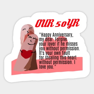 Happy Anniversary 50yr Sticker